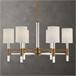 Uttermost Welkin 6 Light Modern Chandelier in Brass