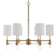 Uttermost Welkin 6 Light Modern Chandelier in Brass