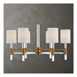 Uttermost Welkin 6 Light Modern Chandelier in Brass