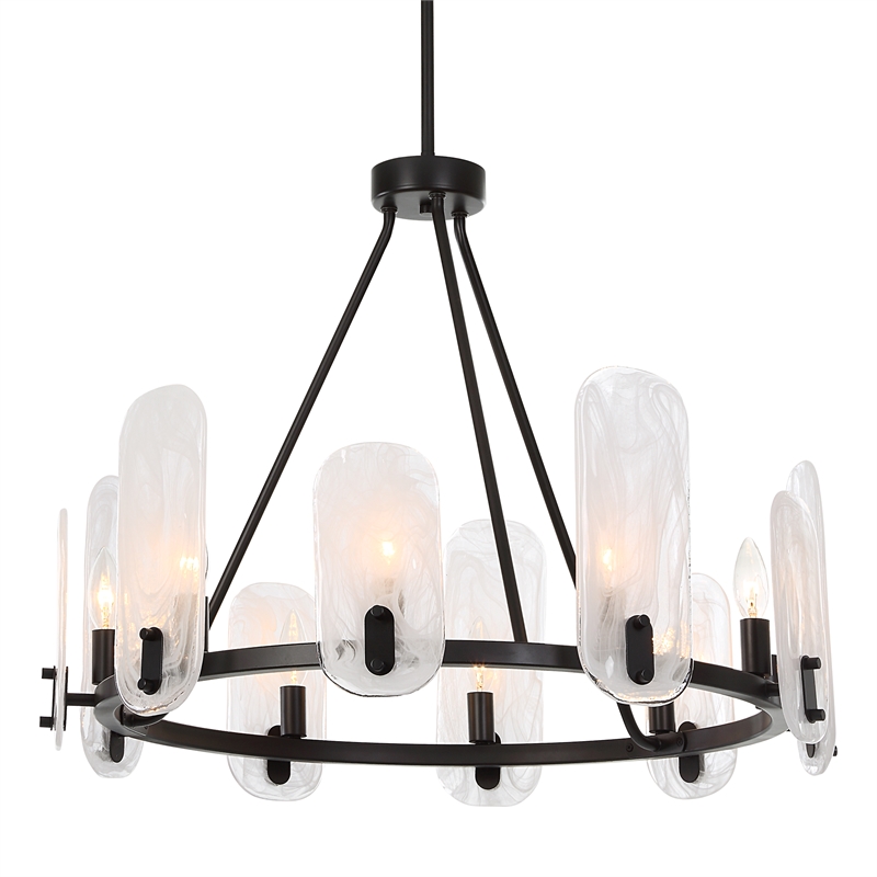 Uttermost Ellipse 10 Light Dark Bronze Chandelier