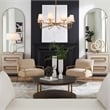Uttermost Lassen 8 Light Brass Chandelier