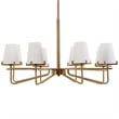 Uttermost Lassen 8 Light Brass Chandelier