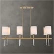 Uttermost Awyr 8 Light Linear Chandelier in Brass
