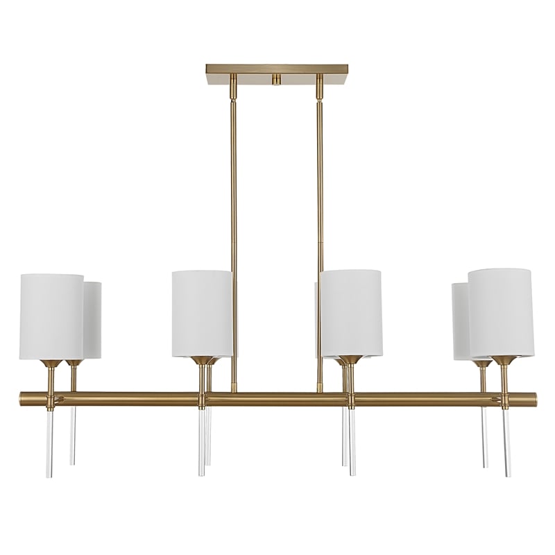 Uttermost Awyr 8 Light Linear Chandelier in Brass