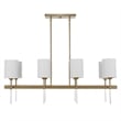 Uttermost Awyr 8 Light Linear Chandelier in Brass