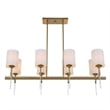 Uttermost Awyr 8 Light Linear Chandelier in Brass