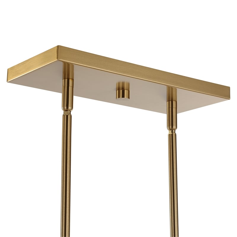 Uttermost Awyr 8 Light Linear Chandelier in Brass