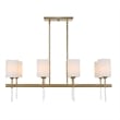 Uttermost Awyr 8 Light Linear Chandelier in Brass