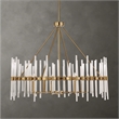 Uttermost Crystal Stick 8 Light Brass Chandelier