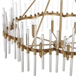 Uttermost Crystal Stick 8 Light Brass Chandelier