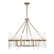 Uttermost Crystal Stick 8 Light Brass Chandelier