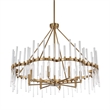 Uttermost Crystal Stick 8 Light Brass Chandelier