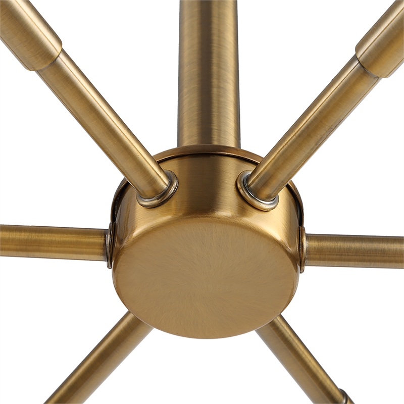 Uttermost Cret 12 Light Brass Chandelier