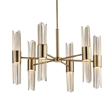 Uttermost Cret 12 Light Brass Chandelier
