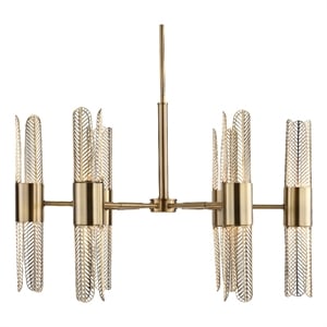 Uttermost Cret 12 Light Brass Chandelier