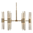 Uttermost Cret 12 Light Brass Chandelier