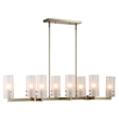 Uttermost Mistie 8 Light Linear Chandelier in Antique Brass