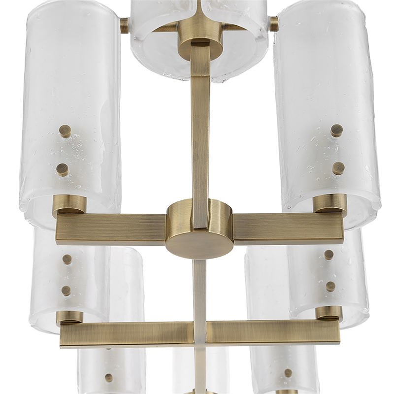 Uttermost Mistie 8 Light Linear Chandelier in Antique Brass