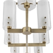 Uttermost Mistie 8 Light Linear Chandelier in Antique Brass