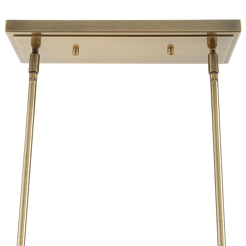Uttermost Mistie 8 Light Linear Chandelier in Antique Brass
