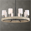 Uttermost Faiyam 8 Light Rattan Chandelier in Bronze