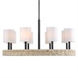 Uttermost Faiyam 8 Light Rattan Chandelier in Bronze