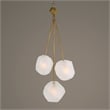 Uttermost Geodesic 3 Light Pendant in Antique Brass