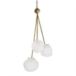 Uttermost Geodesic 3 Light Pendant in Antique Brass