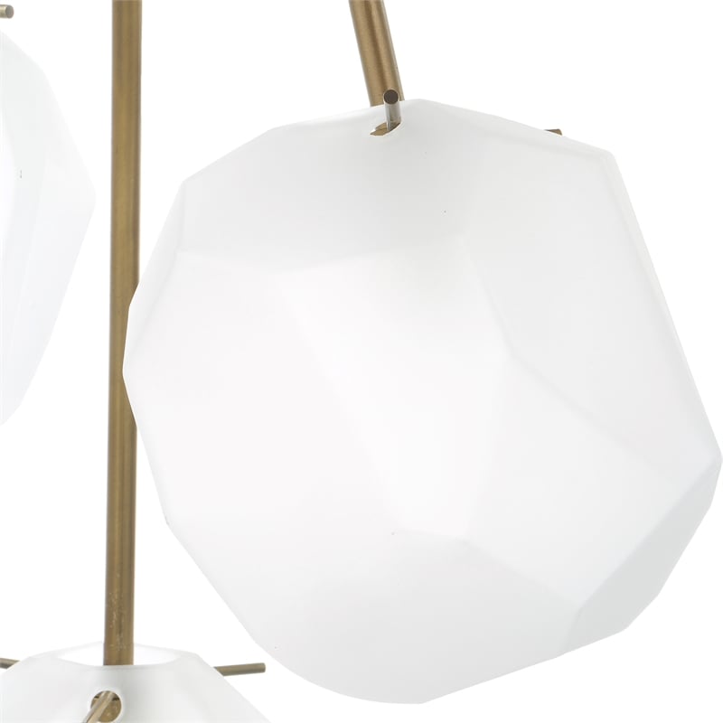 Uttermost Geodesic 3 Light Pendant in Antique Brass