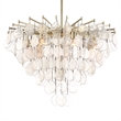 Uttermost Goccia 8 Light Tear Drop Glass Pendant in Silver