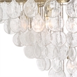 Uttermost Goccia 8 Light Tear Drop Glass Pendant in Silver