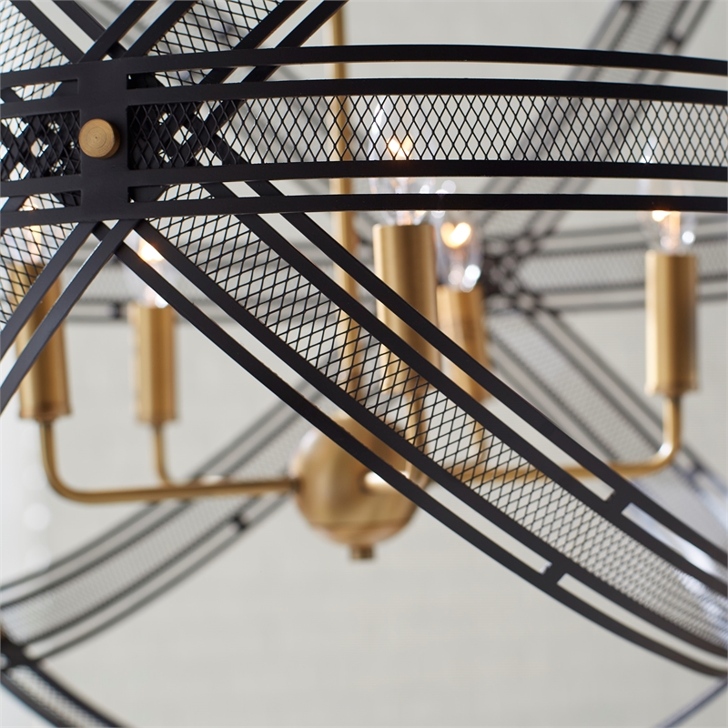 Uttermost Spherical 5 Light Pendant in Bronze