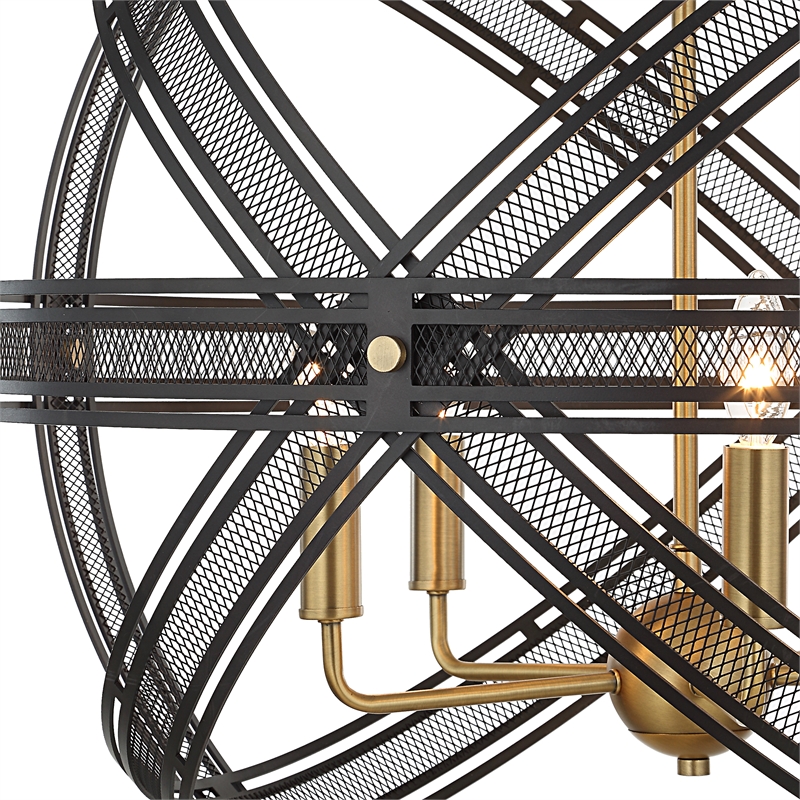Uttermost Spherical 5 Light Pendant in Bronze