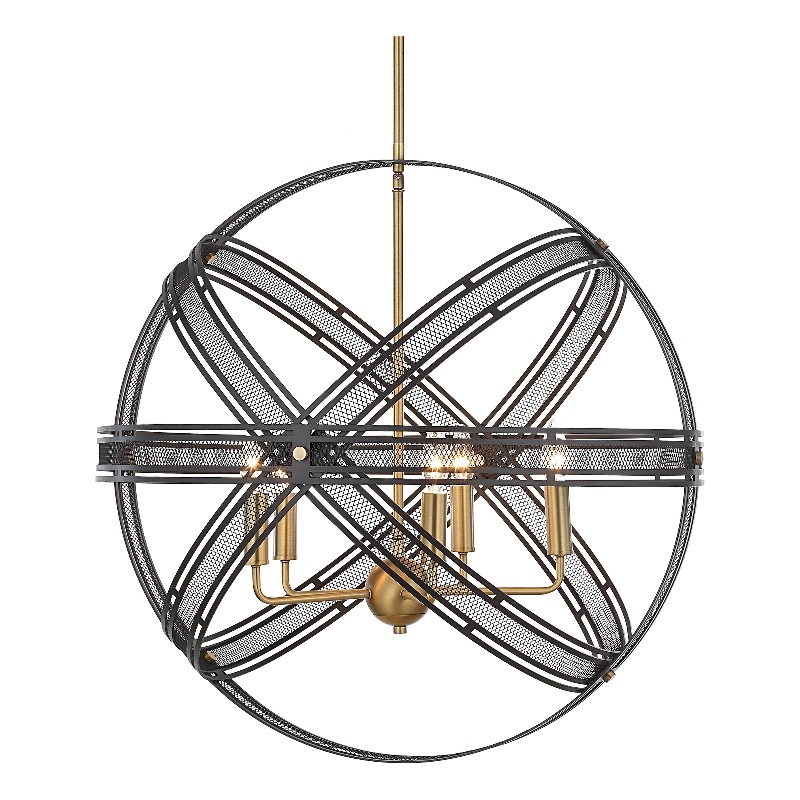Uttermost Spherical 5 Light Pendant in Bronze