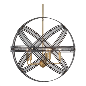 Uttermost Spherical 5 Light Pendant in Bronze