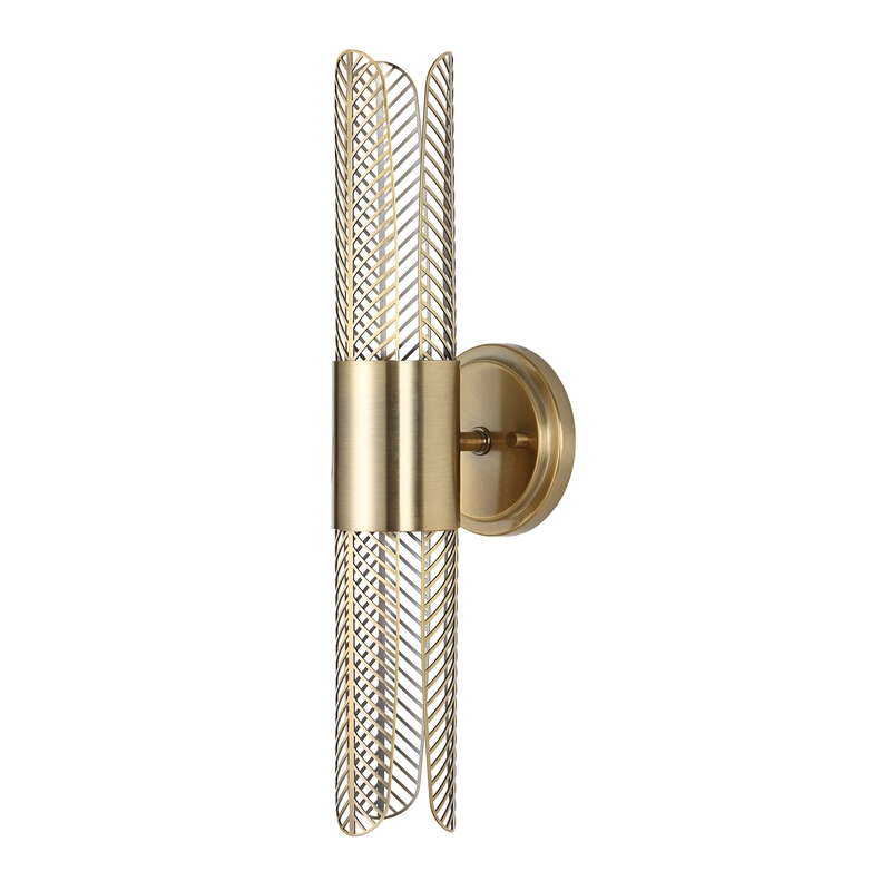 Uttermost Cret 2 Light LED Brass Sconce