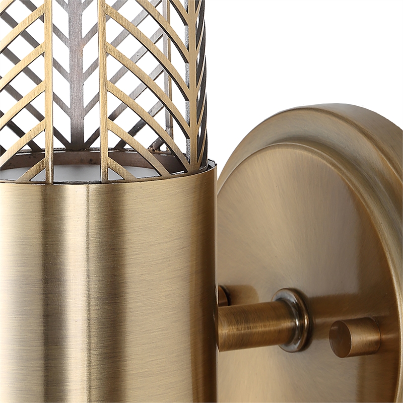 Uttermost Cret 2 Light LED Brass Sconce