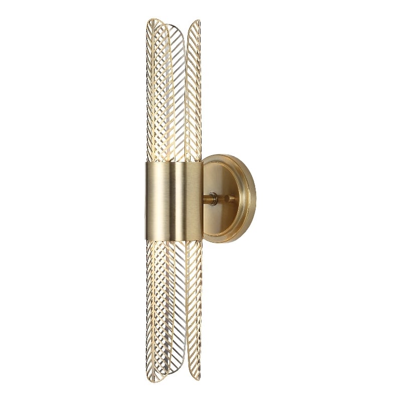 Uttermost Cret 2 Light LED Brass Sconce