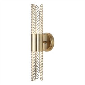 Uttermost Cret 2 Light LED Brass Sconce
