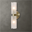 Uttermost Mistie 2 Light Glass Sconce in Antique Brass