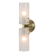 Uttermost Mistie 2 Light Glass Sconce in Antique Brass