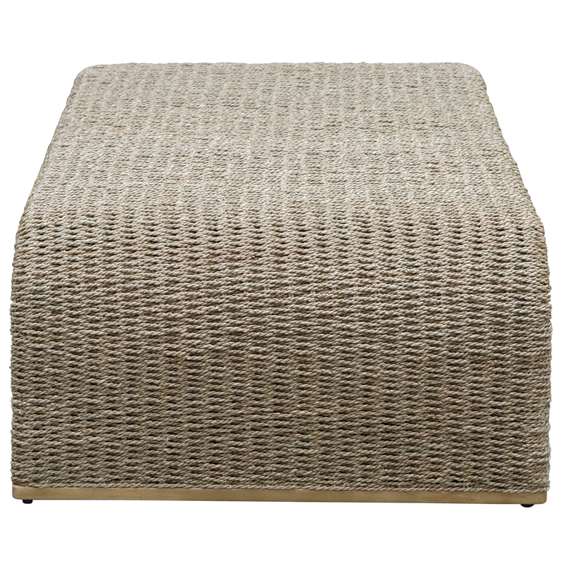 Uttermost Calabria Woven Seagrass Coffee Table in Tan