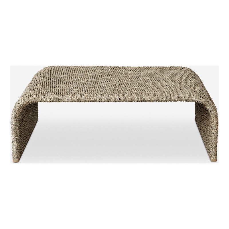 Uttermost Calabria Woven Seagrass Coffee Table in Tan