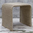 Uttermost Calabria Woven Seagrass End Table in Tan