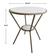 Uttermost Refuge Round White Side Table