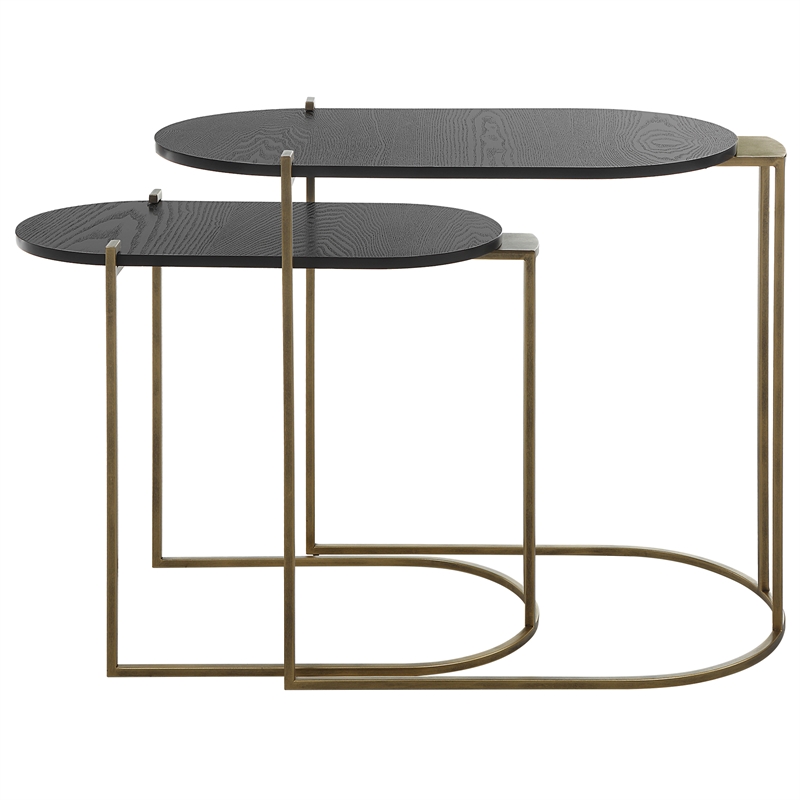Uttermost Aztec Wood Nesting Tables in Ebony (Set of 2)