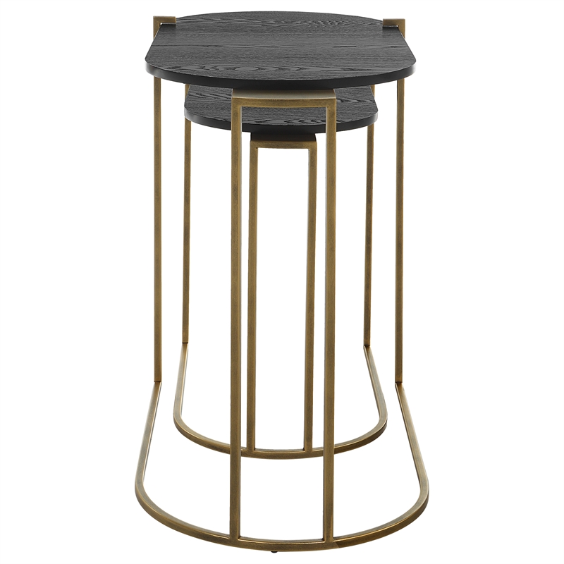 Uttermost Aztec Wood Nesting Tables in Ebony (Set of 2)