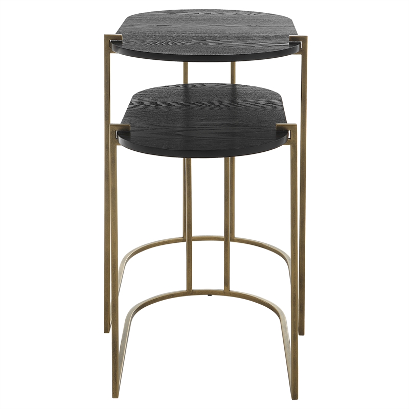 Uttermost Aztec Wood Nesting Tables in Ebony (Set of 2)