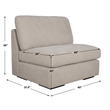Uttermost Refuge Armless Sand Sofa