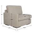 Uttermost Refuge Sand Left Arm Facing Sofa